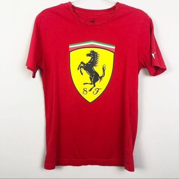 PUMA | Red Ferrari Tee Short Sleeve Shirt Small - Picture 1 of 7